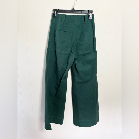 By Anthropologie Wide-Leg Pants Green Flare 00p - Picture 2 of 5